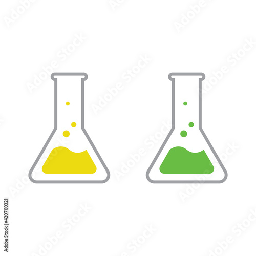 Chemistry flask flat icon