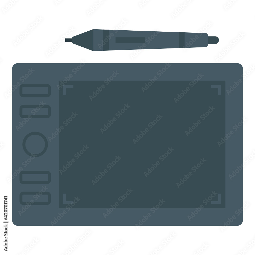 Fototapeta premium Trendy editable flat style icon of graphic tab