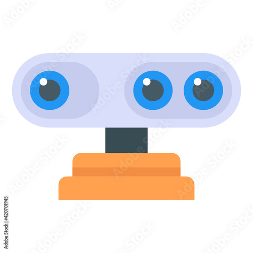 
3d sensor in flat icon, editable vector 

