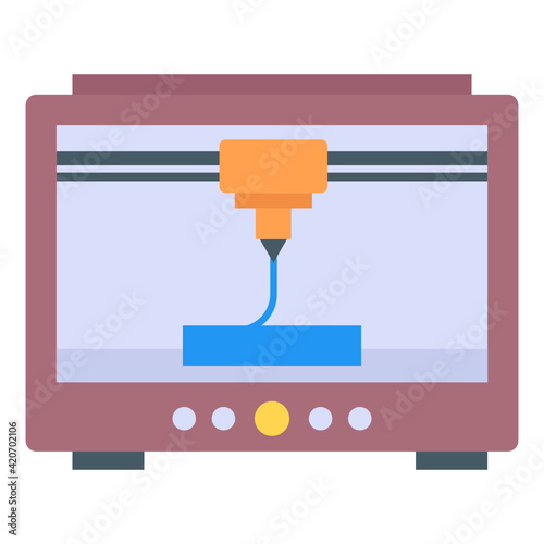 
Ed printer trendy editable flat icon 

