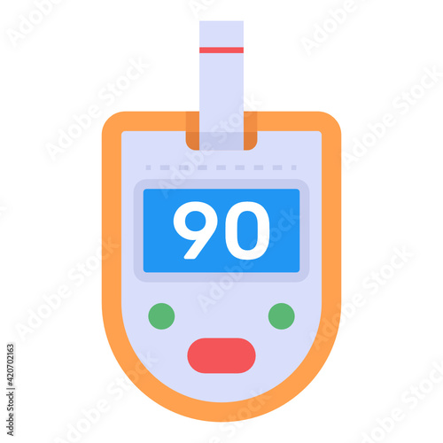 
Digital glucometer flat icon 

