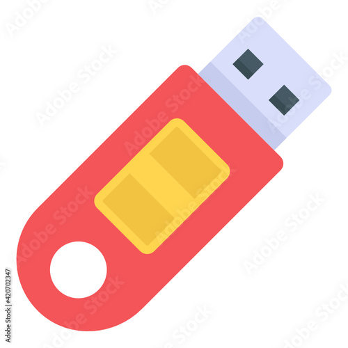 
Trendy flat vector design of usb connector icon.

