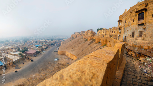 Jaisalmer, India - December 5, 2019: View of the city from the height of the fortress