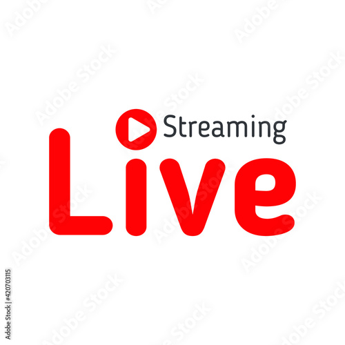 Live Streaming logo vector design. Eps 10 vector illustration.