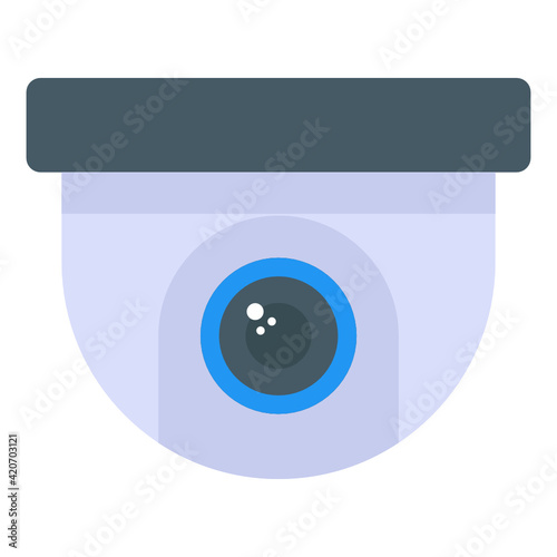 
Security cam flat icon, editable vector 

