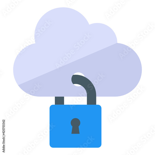 
Cloud api in flat icon, editable vector 


