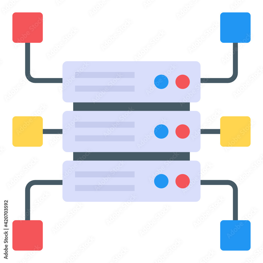 Network server in trendy and unique flat design vector
Network server in trendy and unique flat design vector