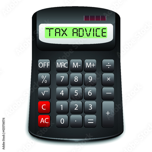 Business Calculator on white isolated background. 3d