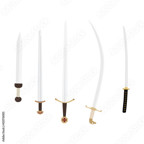 Medieval weapon set