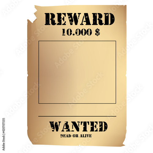 Westwern wanted poster photo