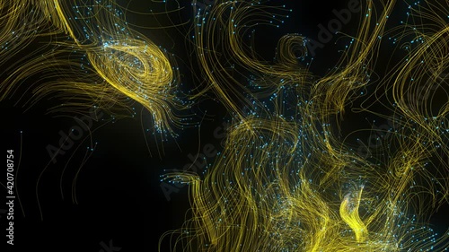 Conceptual futuristic look at information technology of internet of things IOT big data cloud computing using artificial intelligence AI - 3D rendering
