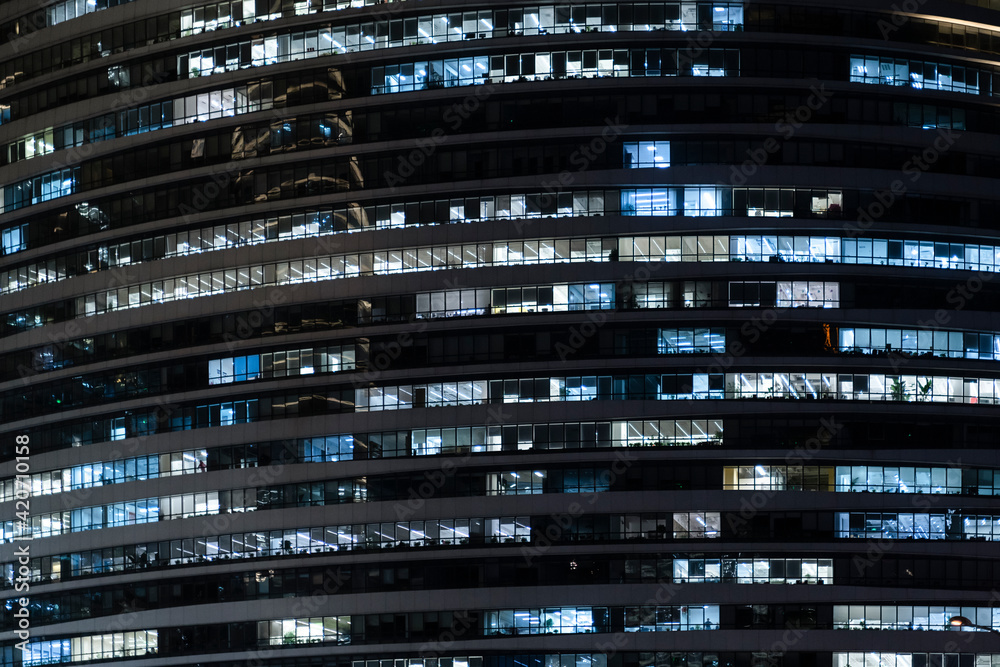 Modern office building at night Modern office building at night
