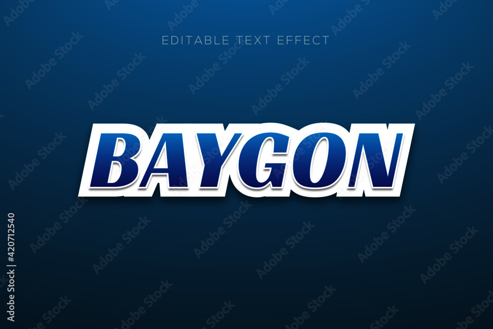 Baygon Text Effect editable font style