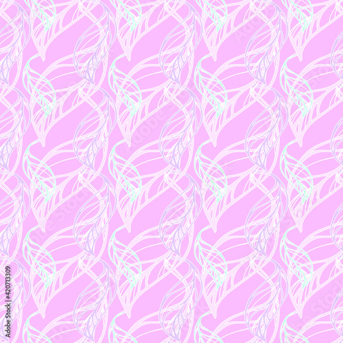 Pastel leafs background pattern Trendy Easter square abstract pattern. Suitable for social media posts, mobile apps, cards, invitations, banners design and web internet ads. Vector illustration.