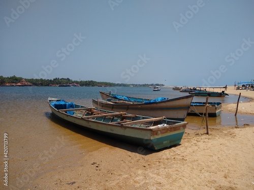 boats on the beach, Pozhiyoor Thiruvananthapuram Kerala