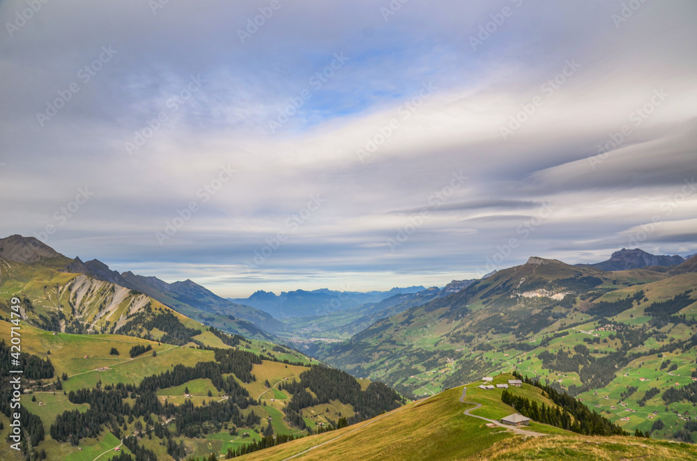 Panorama bei Adelboden im Berner Oberland