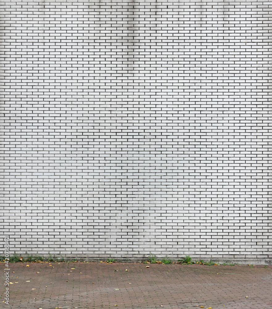 white brick wall