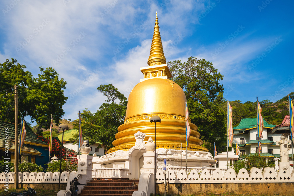 Naklejka premium Sath Paththini Devalaya of dambulla golden temple in dambulla, sri lanka