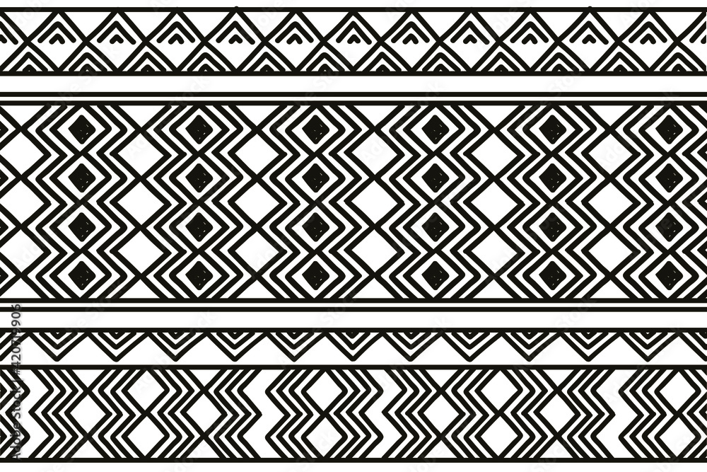 Ethnic vector seamless pattern. Tribal geometric background, boho motif, maya, aztec ornament illustration. rug textile print texture Ethnic vector seamless pattern. Tribal geometric background, boho motif, maya, aztec ornament illustration. rug textile print texture