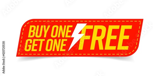 Buy one get one free bogo badge for promotion campaign