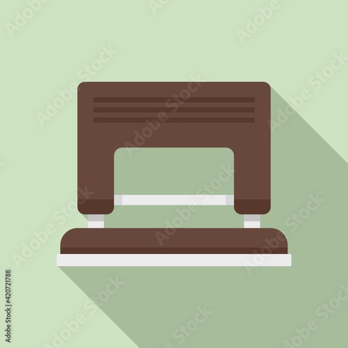 Hole puncher icon, flat style