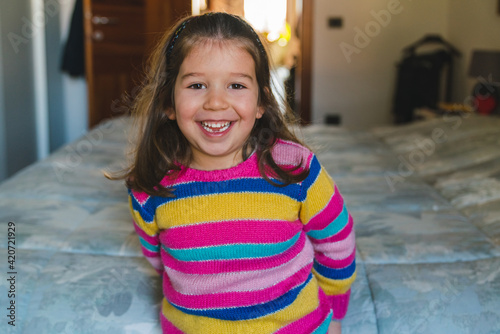 Portrait of a Little Girl at Home