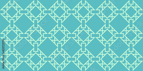 green background wallpaper pattern seamless with geometric ornament 