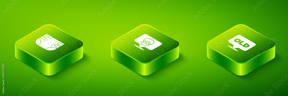 Set Isometric Nursing home, and Adult diaper icon. Vector Set Isometric Nursing home, and Adult diaper icon. Vector