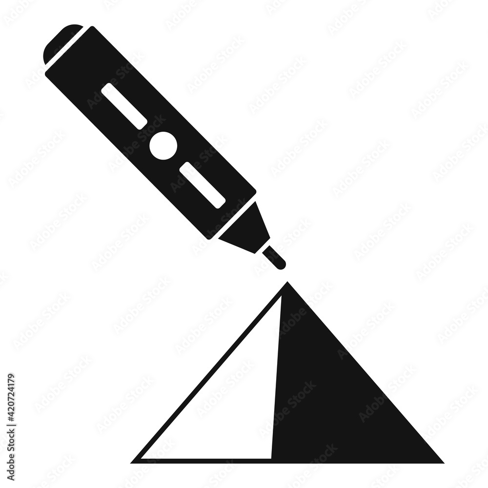 3d office pen icon, simple style 3d office pen icon, simple style