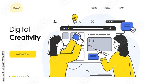 website and app design and development concepts