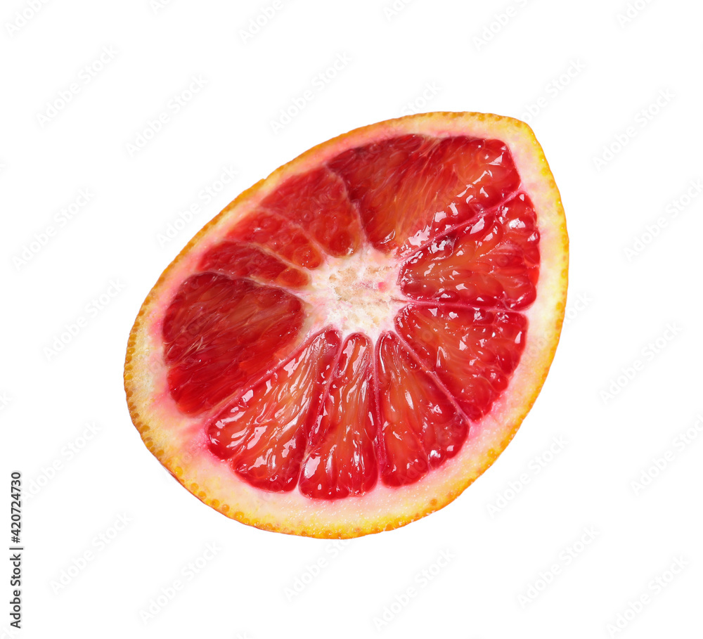 Cut ripe red orange isolated on white Cut ripe red orange isolated on white