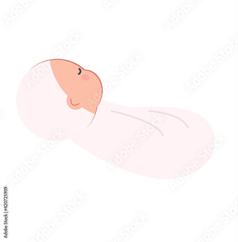 Sleeping newborn baby. Sweet Little kid, dreaming toddler