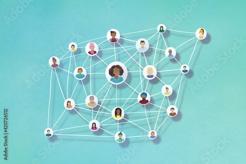 Social media network concept photo