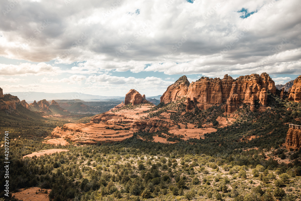 panorama view of sedona mountains panorama view of sedona mountains