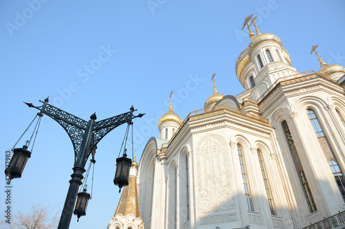 MOSCOW, RUSSIA - 18 OCTOBER, 2018: Beautiful view of Sretensky Monastery