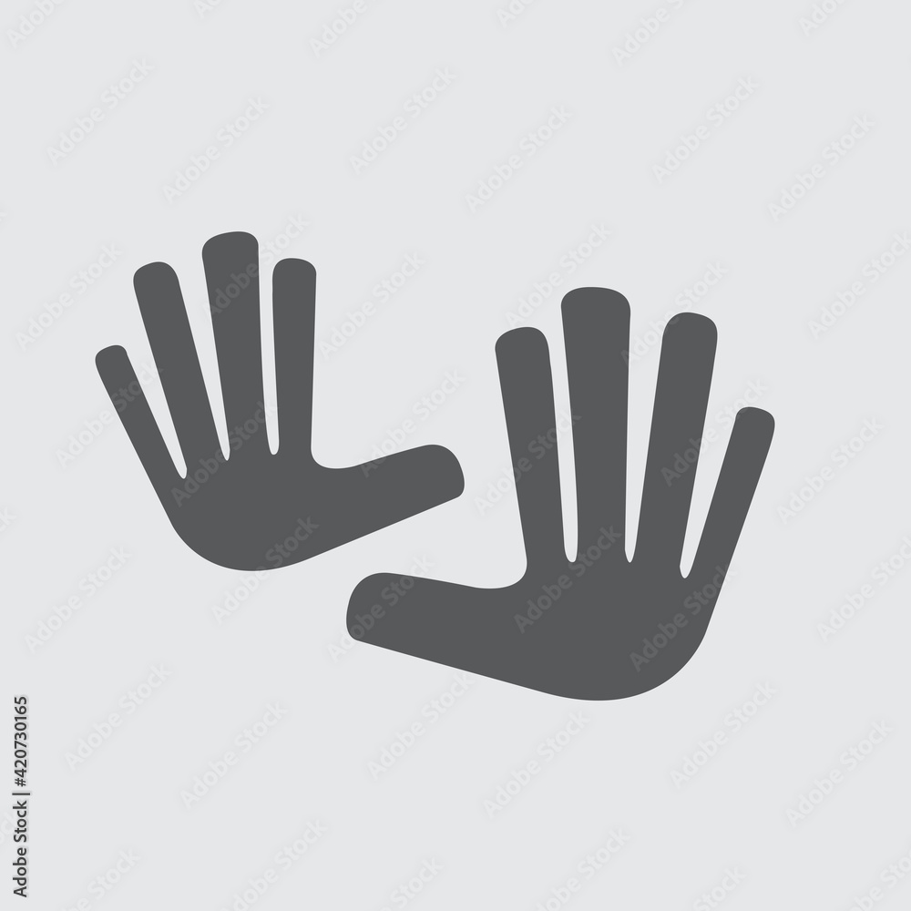 Vector hands touching