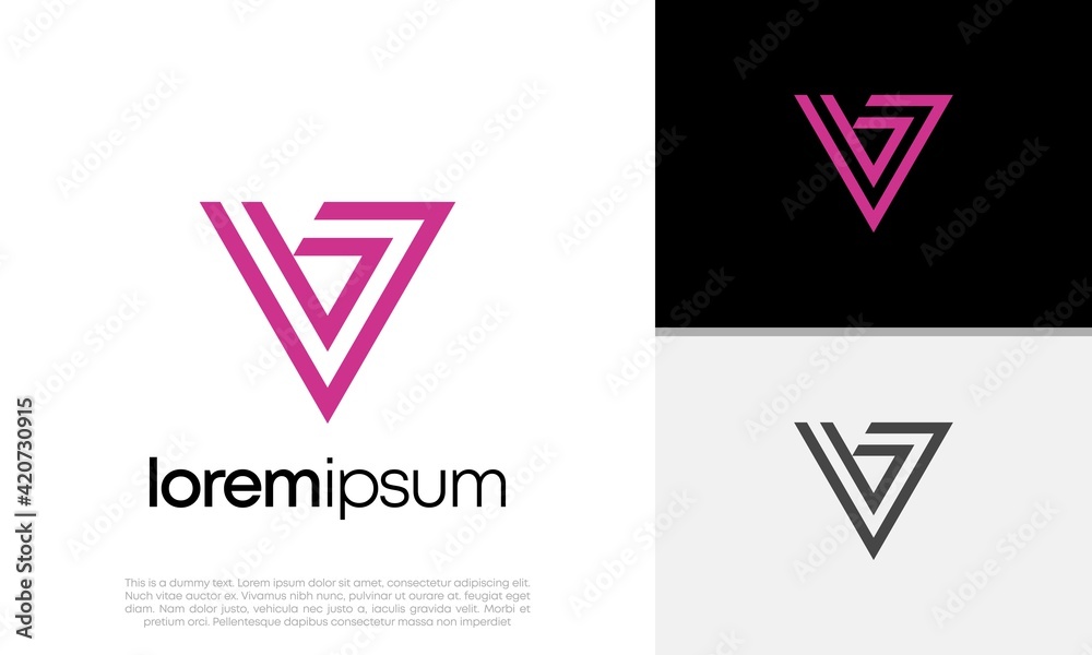 Initial V logo design. Initial Letter Logo. Initial V logo design. Initial Letter Logo.