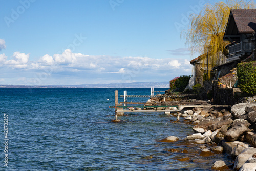 Port de Nernier, sur le Léman, Haute-Savoie, France photo