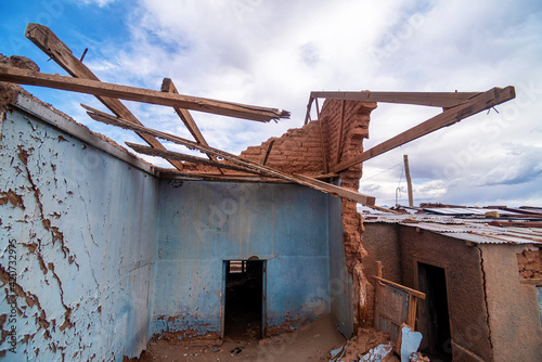 A fallen house