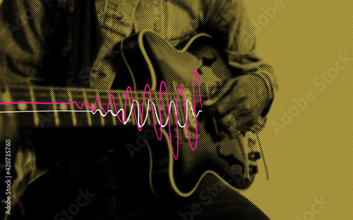 Guitar soundwave illustration photo