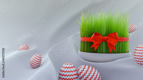 Nowruz Persian New Year background - 3d rendering