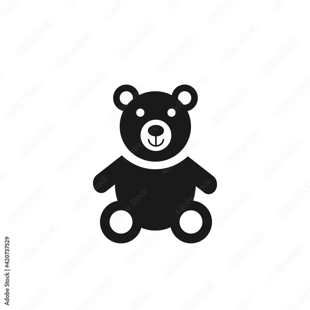 Teddy bear transparent icon. Teddy bear symbol design from Birthday and Party collection. Simple element vector illustration on transparent background.