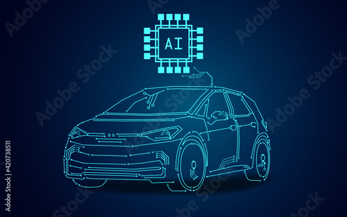 smart car driverless car and autonomous driving by AI