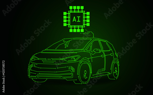 modern driverless car and autonomous driving by AI
