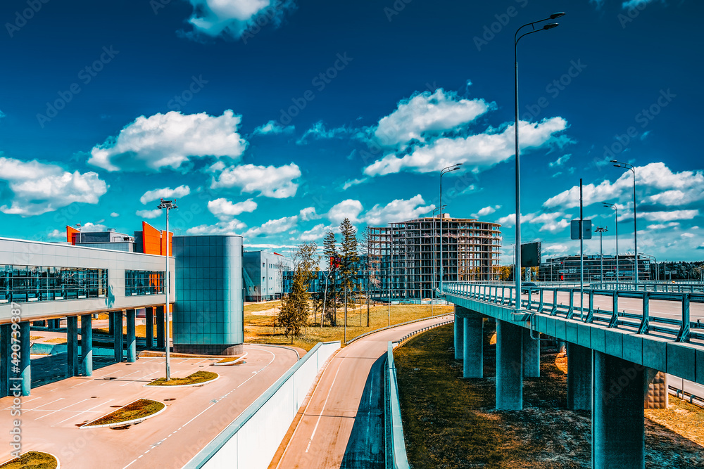 Modern international airport terminal. Int lines. Modern international airport terminal. Int lines.