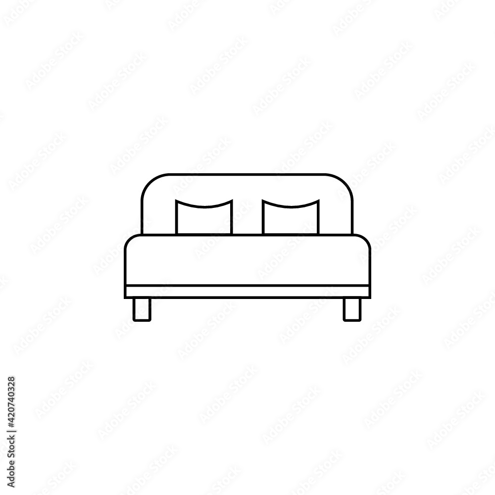 double bed icon. Element of otel and motels for mobile concept and web apps. Thin line icon for website design and development, app development. double bed icon. Element of otel and motels for mobile concept and web apps. Thin line icon for website design and development, app development.