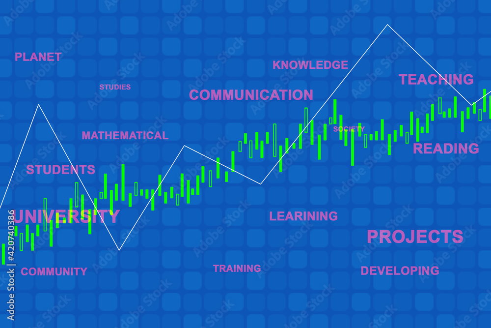 Obraz premium 2d rendering Stock market online business concept. business Graph 