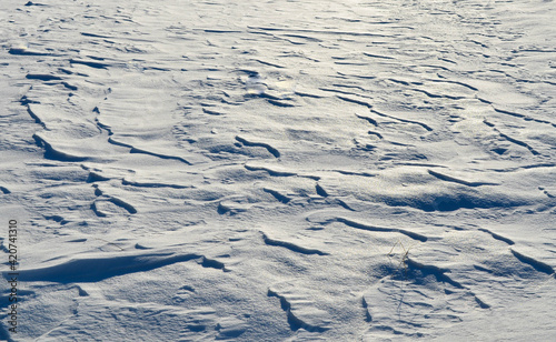 Śnieżne malowidła, pustynny obraz śniegu.