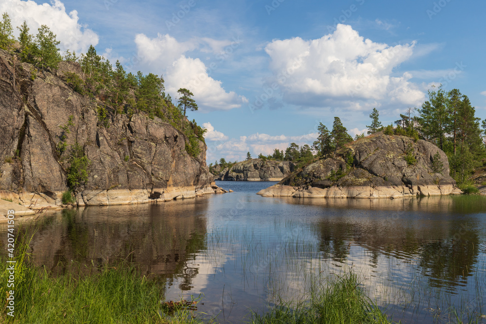 Ladoga skerries nature Park. The island Honkasalo in august Ladoga skerries nature Park. The island Honkasalo in august
