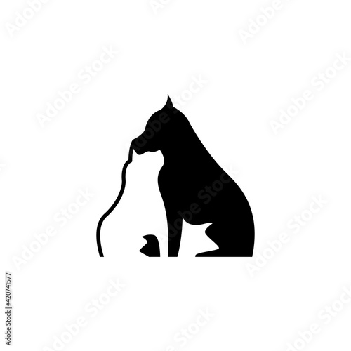 animal and dog cat vector silhouette graphic template © twelve.std